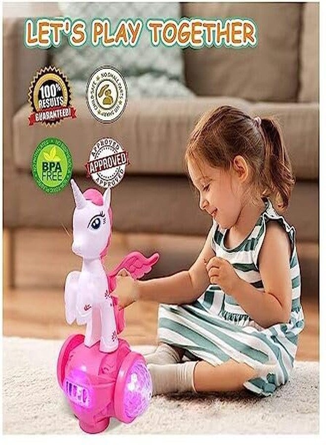 HDA GROUP Musical Sound Toy Unicorn Horse Toy for Kids 3+ Years | Fun & Educational Musical Learning Toy with Lights & Sounds - Encourages Creativity, Hand-Eye Coordination (Multicolor) - Image 2